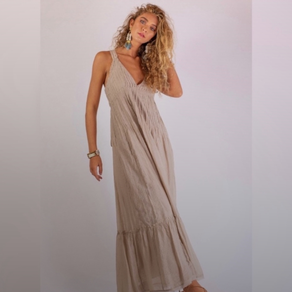 Free People Frankie Pintuck Maxi Dress